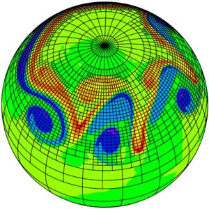 Shallow water model globe